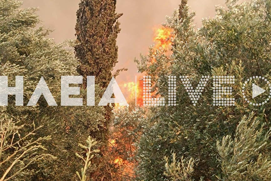 Φωτιά στην Ηλεία: Νέο μήνυμα από το 112 – Εκκενώνονται 7 περιοχές