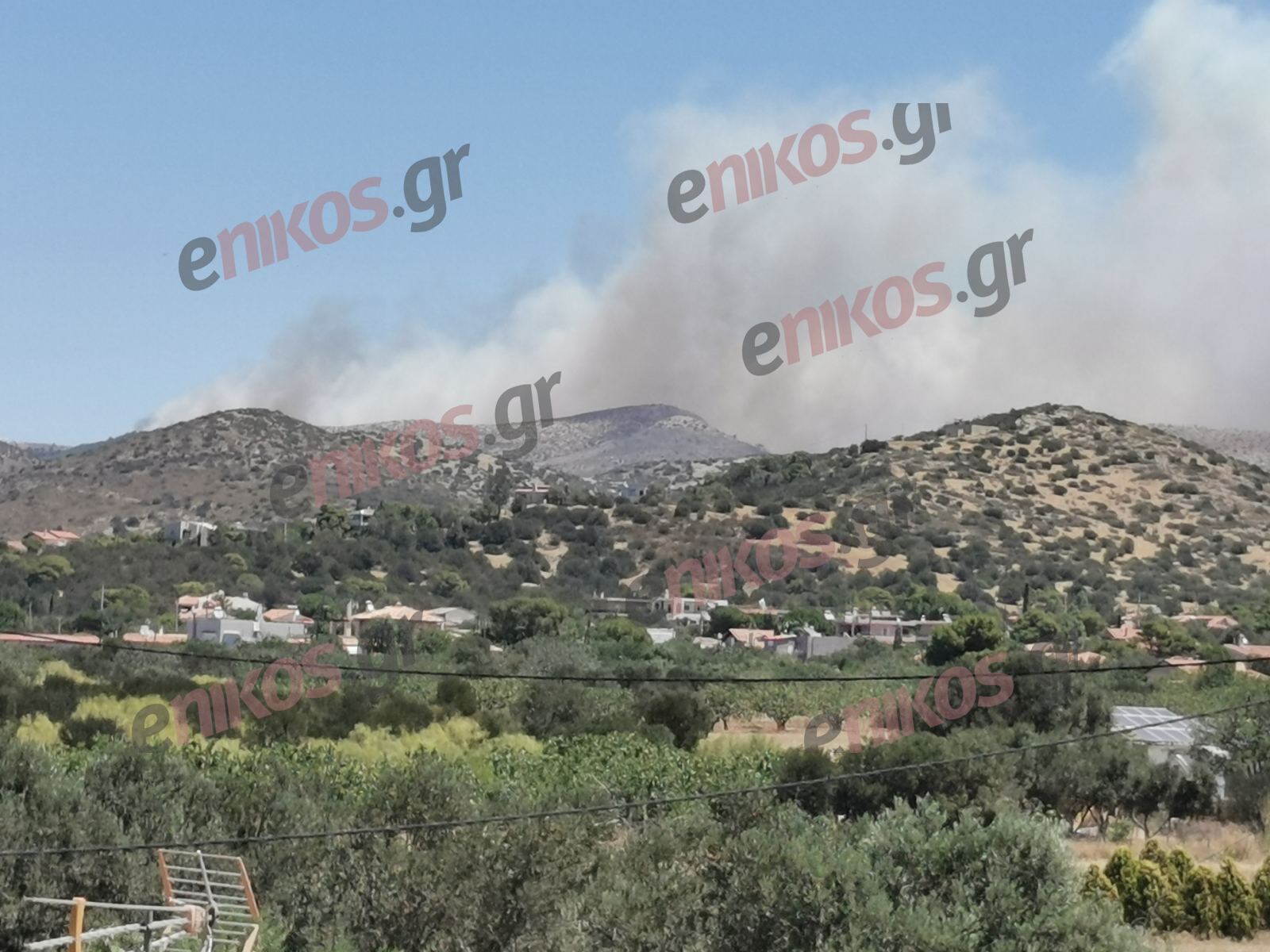 Μεγάλη φωτιά στην Κερατέα – Πνέουν ισχυροί άνεμοι στην περιοχή – ΒΙΝΤΕΟ αναγνώστη