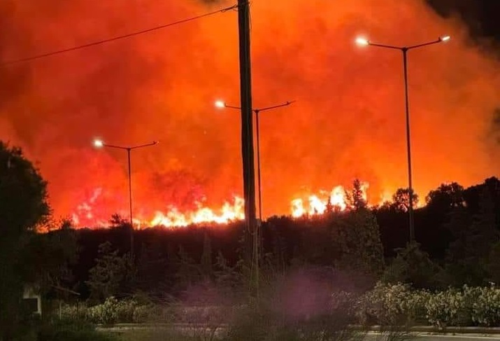 Κερατέα: Κυκλοφοριακές ρυθμίσεις στην περιοχή λόγω της φωτιάς