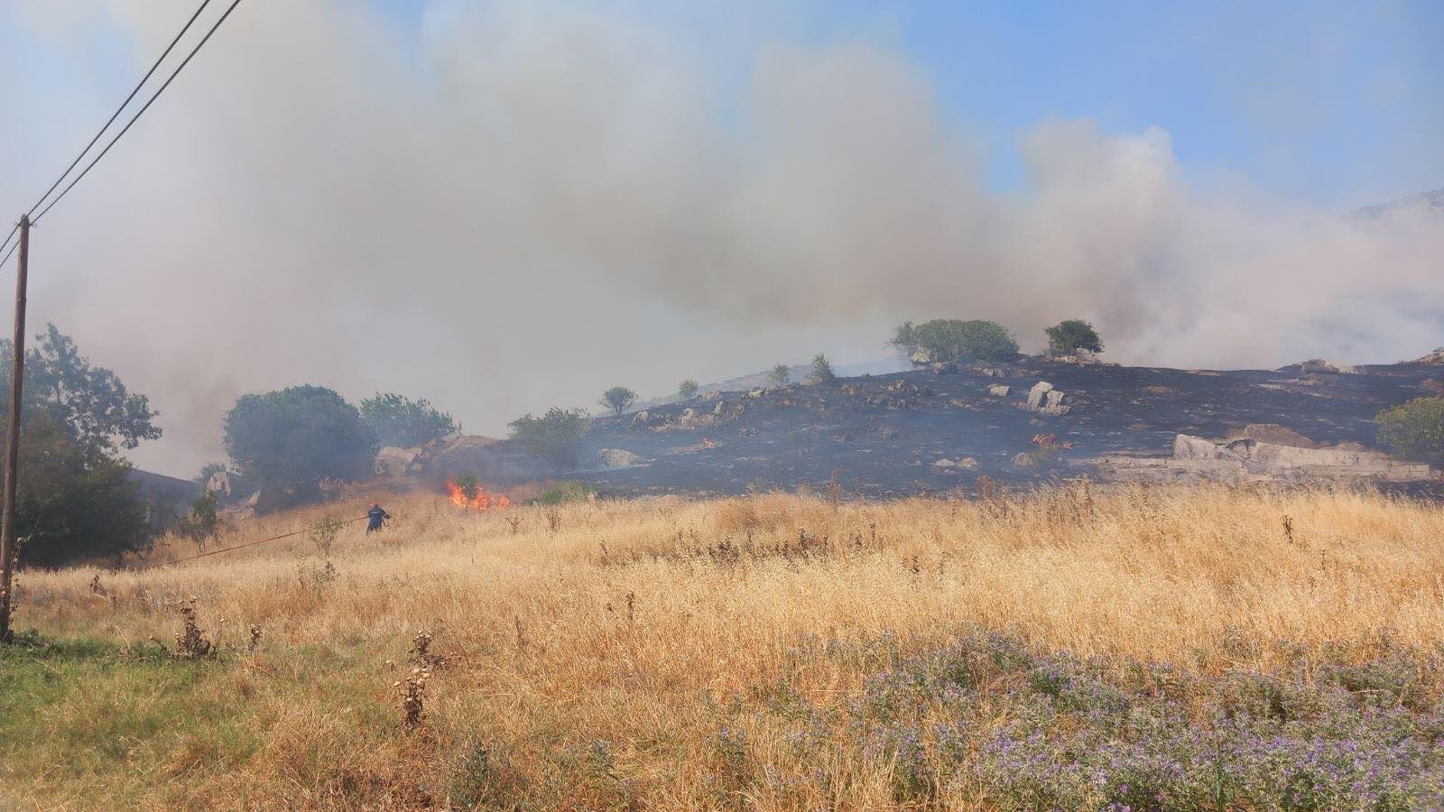 Φωτιά στην Αμφιθέα Λάρισας – Ήχησε το 112