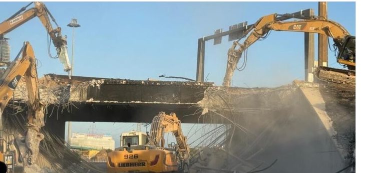Κατεδαφίζεται η γέφυρα στην Αθηνών - Κορίνθου