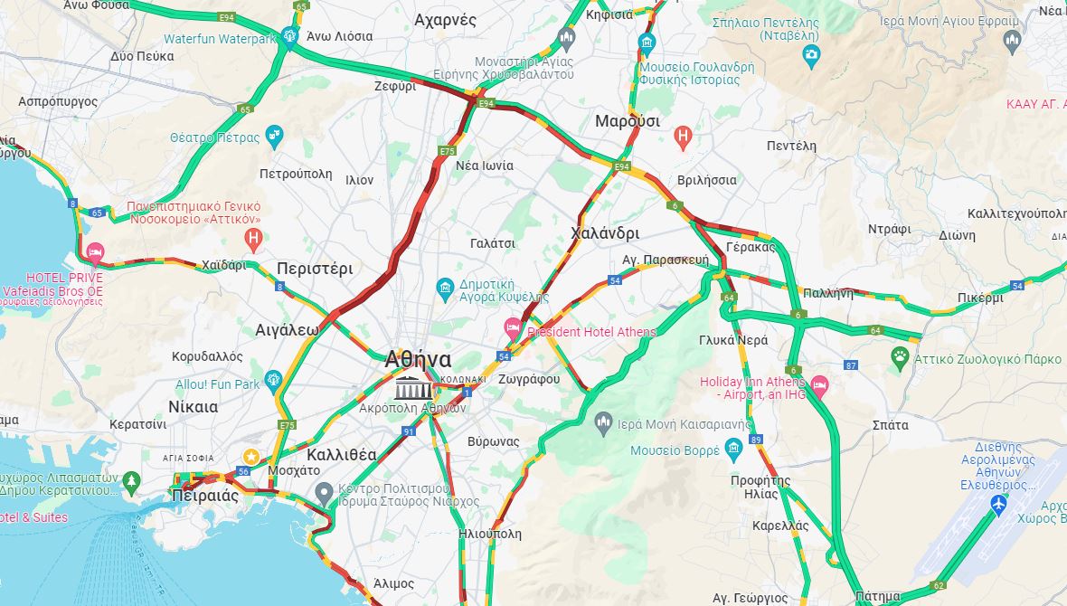 χάρτης κίνησης