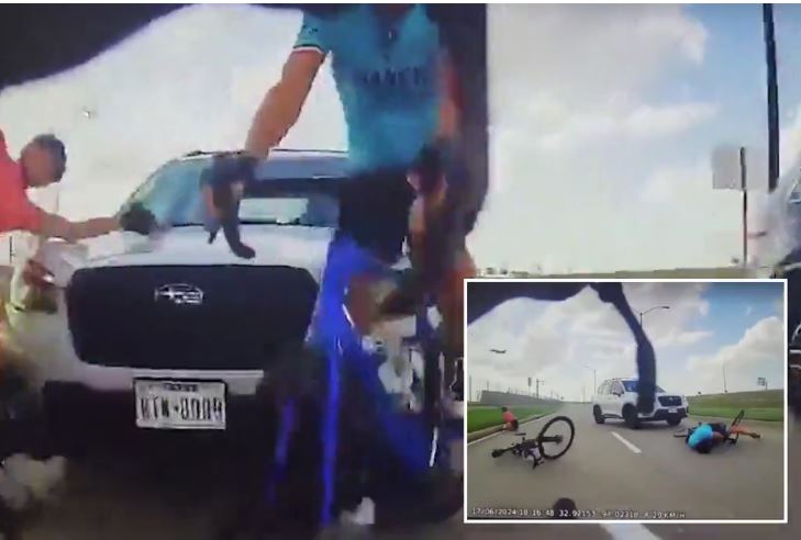 Βίντεο: Η στιγμή που οδηγός αυτοκινήτου χτυπά δύο ποδηλάτες