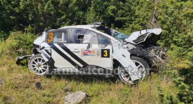Ατύχημα στο ράλλυ Φθιώτιδας – Αυτοκίνητο βγήκε εκτός δρόμου, ένας τραυματίας