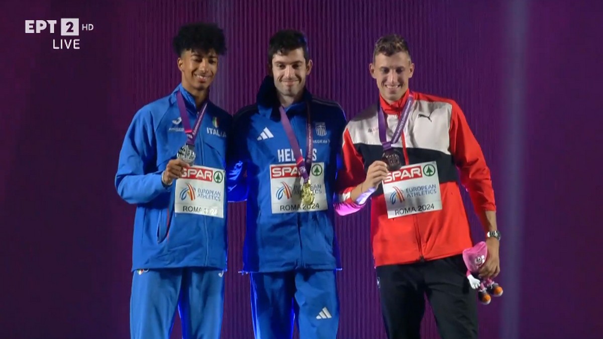 Μίλτος Τεντόγλου: Στο ψηλότερο σκαλί του βάθρου ο Πρωταθλητής Ευρώπης – Δείτε την απονομή του χρυσού μεταλλίου