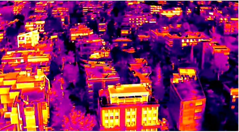 Ο καύσωνας στην Αθήνα με θερμική κάμερα