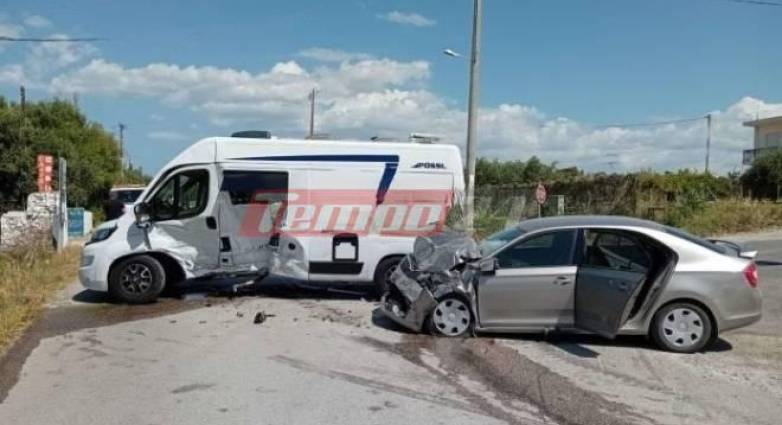 Αχαΐα: Σφοδρή σύγκρουση τροχόσπιτου με αυτοκίνητο – Ένας τραυματίας
