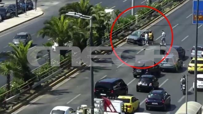 Συγγρού: Βίντεο ντοκουμέντο από τροχαίο-σοκ – Έσκασε το λάστιχο, το αυτοκίνητο προσέκρουσε σε μπάρες και έκανε τούμπες
