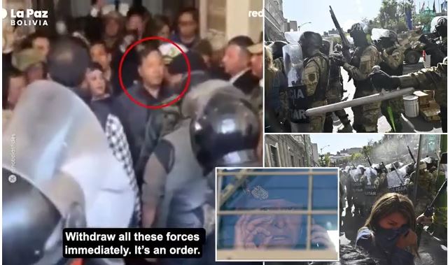 Βίντεο: Η στιγμή που ο πρόεδρος της Βολιβίας έρχεται αντιμέτωπος με τον πραξικοπηματία – «Είναι διαταγή στρατηγέ»