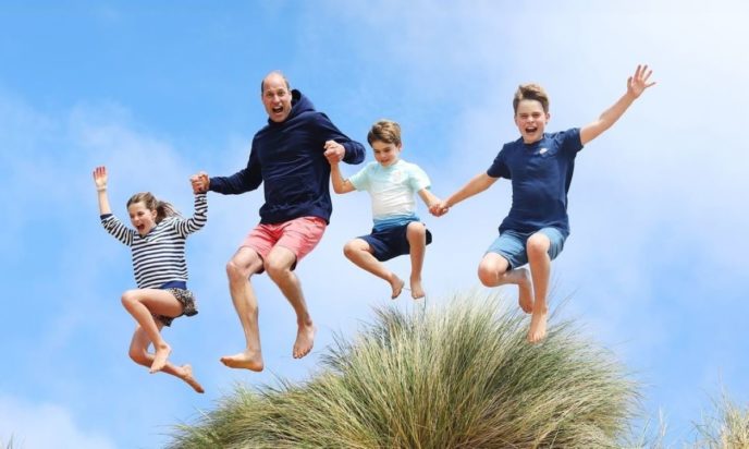 Ο πρίγκιπας Ουίλιαμ και τα παιδιά του, οι πρίγκιπες Τζορτζ και Λουις και η πριγκίπισσα Σάρλοτ