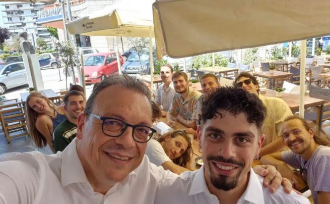 Ο Σωκράτης Φάμελλος με τον γιο του Πέτρο