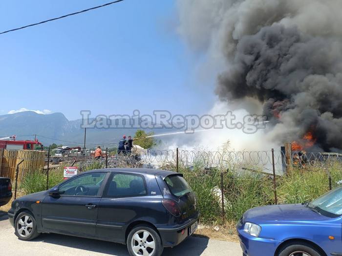 Λαμία: Φωτιά σε οικόπεδο στο χωριό Κόμμα – ΦΩΤΟ