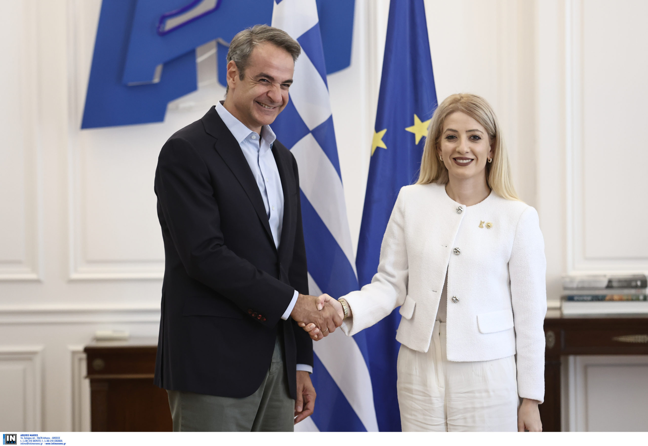 Κυριάκος Μητσοτάκης: Συναντήθηκε με την πρόεδρο της Βουλής των Αντιπροσώπων της Κυπριακής Δημοκρατίας, Αννίτα Δημητρίου