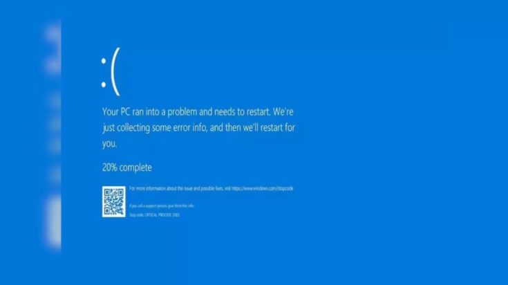 μπλε οθόνη θανάτου