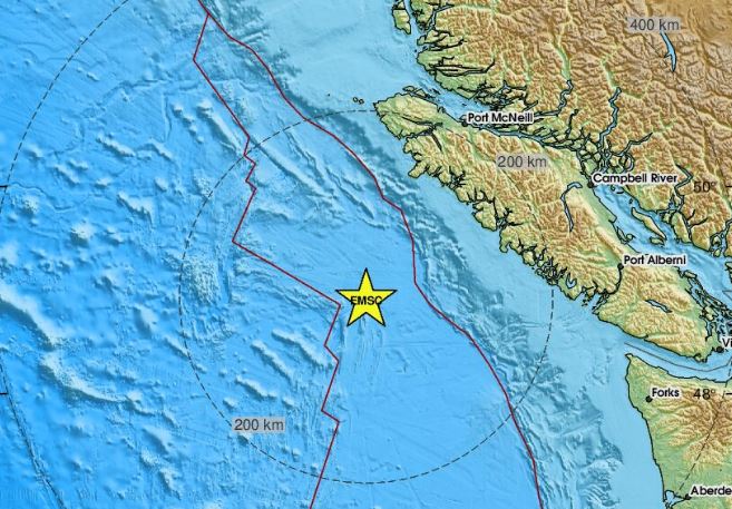 Καναδάς: Ισχυρός σεισμός 6,4 Ρίχτερ ανοιχτά της νήσου Βανκούβερ