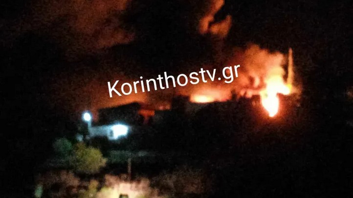 Κορινθία: Φωτιά σε συσκευαστήριο στο Βασιλικό – Άμεση κινητοποίηση της Πυροσβεστικής