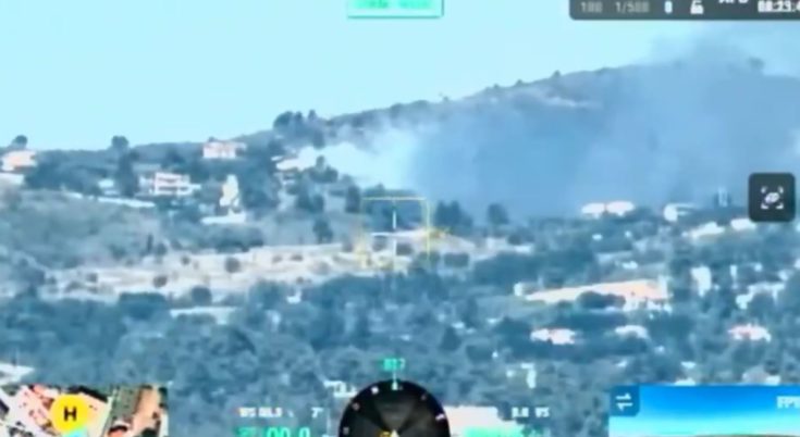 Φωτιά Αττική Βαρνάβας Drone