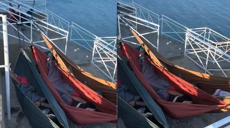 Λήμνος: Τουρίστες έκαναν «ξενοδοχείο» την εκκλησιά του Αγ. Νικολάου – Έδεσαν τις αιώρες στα κάγκελα – ΒΙΝΤΕΟ