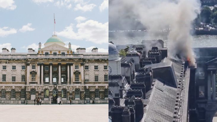 Βρετανία φωτιά Somerset House