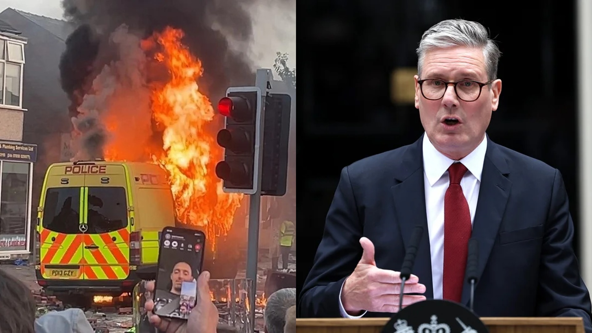 Βρετανία: Έκτακτη σύσκεψη καλεί η Ντάουνινγκ Στριτ μετά τις βίαιες ταραχές – «Οι φυλακές είναι έτοιμες να υποδεχθούν τους εγκληματίες»