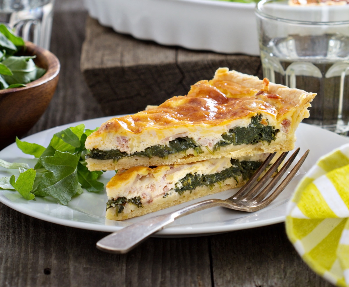 Συνταγή για νόστιμη κις λορέν με ζαμπόν και σπανάκι