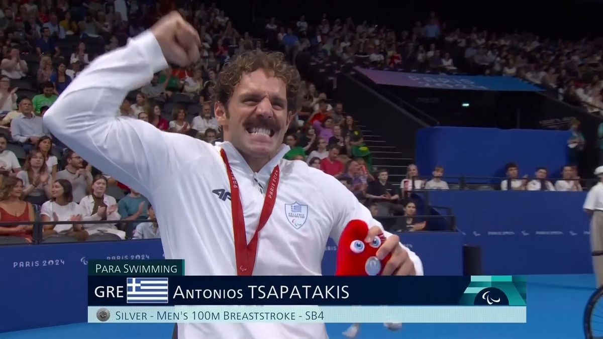 Παραολυμπιακοί Αγώνες 2024: Δείτε την απονομή του αργυρού μεταλλίου στον Αντώνη Τσαπατάκη – ΒΙΝΤΕΟ