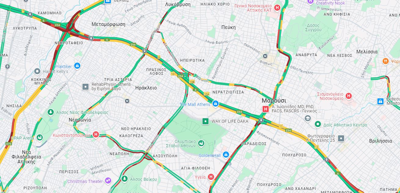 LIVE η κίνηση: «Ποδαρικό» στην εβδομάδα με τροχαία και μποτιλιάρισμα – Στο «κόκκινο» Κηφισός και κέντρο της Αθήνας