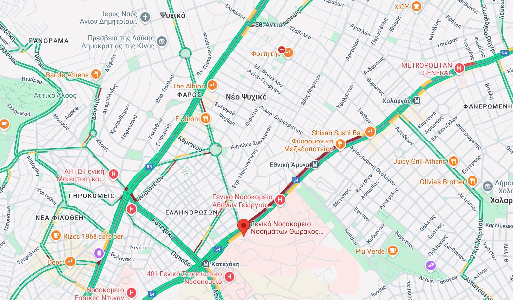 Καραμπόλα 4 οχημάτων στην Λεωφόρο Μεσογείων – Μποτιλιάρισμα στο ρεύμα προς Αθήνα