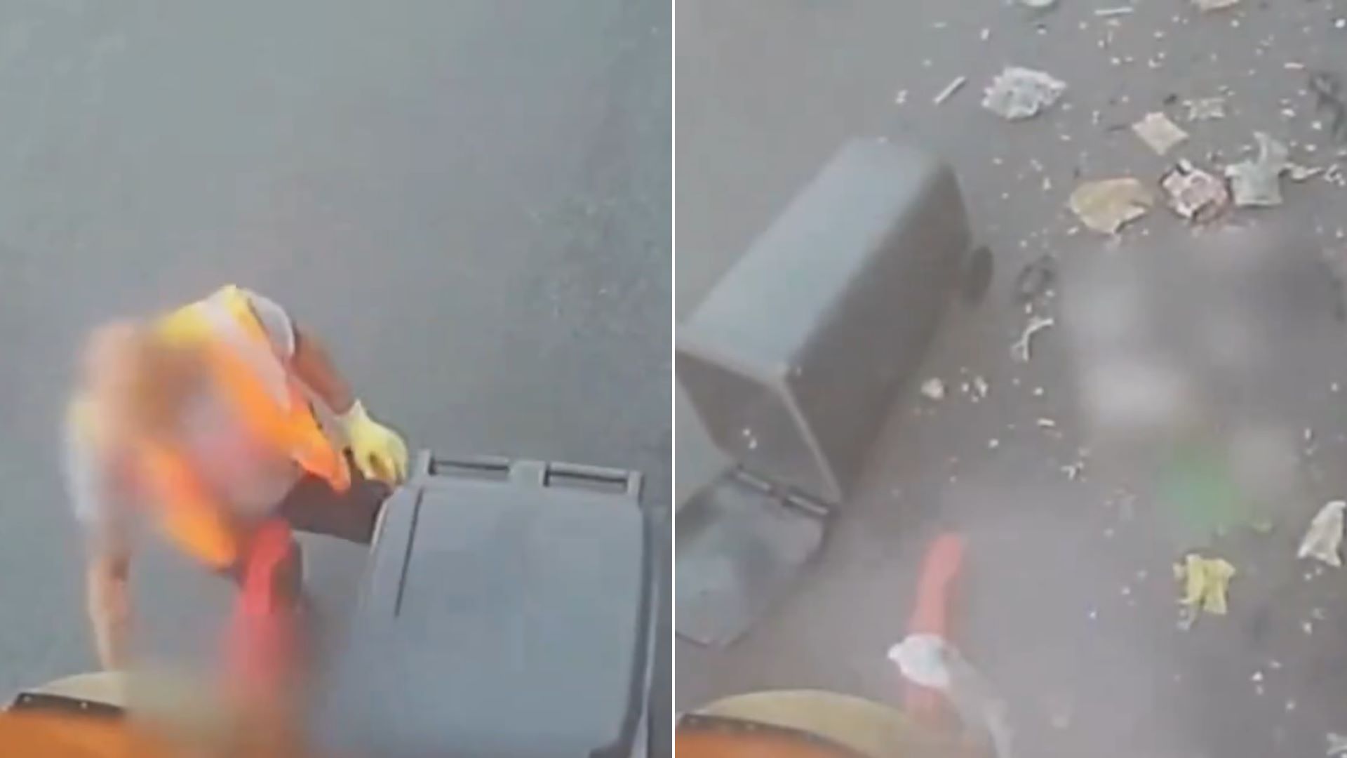 Βρετανία: Εργαζόμενος σώθηκε τελευταία στιγμή από έκρηξη σε κάδο – Συγκλονιστικό βίντεο