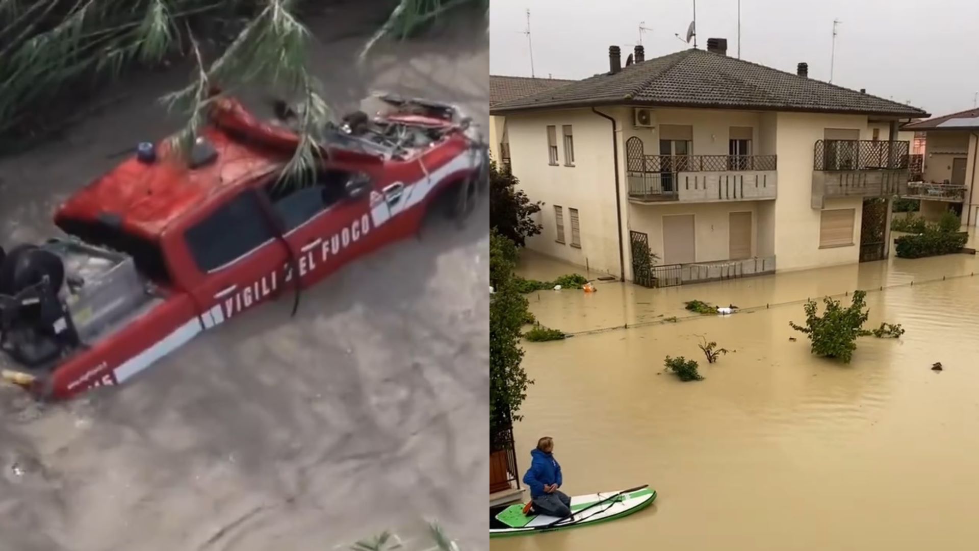 Ιταλία – Κακοκαιρία Boris: Βίντεο με πυροσβεστικό όχημα που το έχει παρασύσει χείμαρρος – «Μείνετε στους πάνω ορόφους ή εγκαταλείψτε τα σπίτια σας»