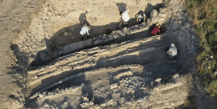 Ένα σύστημα άντλησης και παροχέτευσης νερού ανακαλύφθηκε στην αρχαία πόλη της Αντιόχειας. Φωτογραφία: Salim Taş/AA
