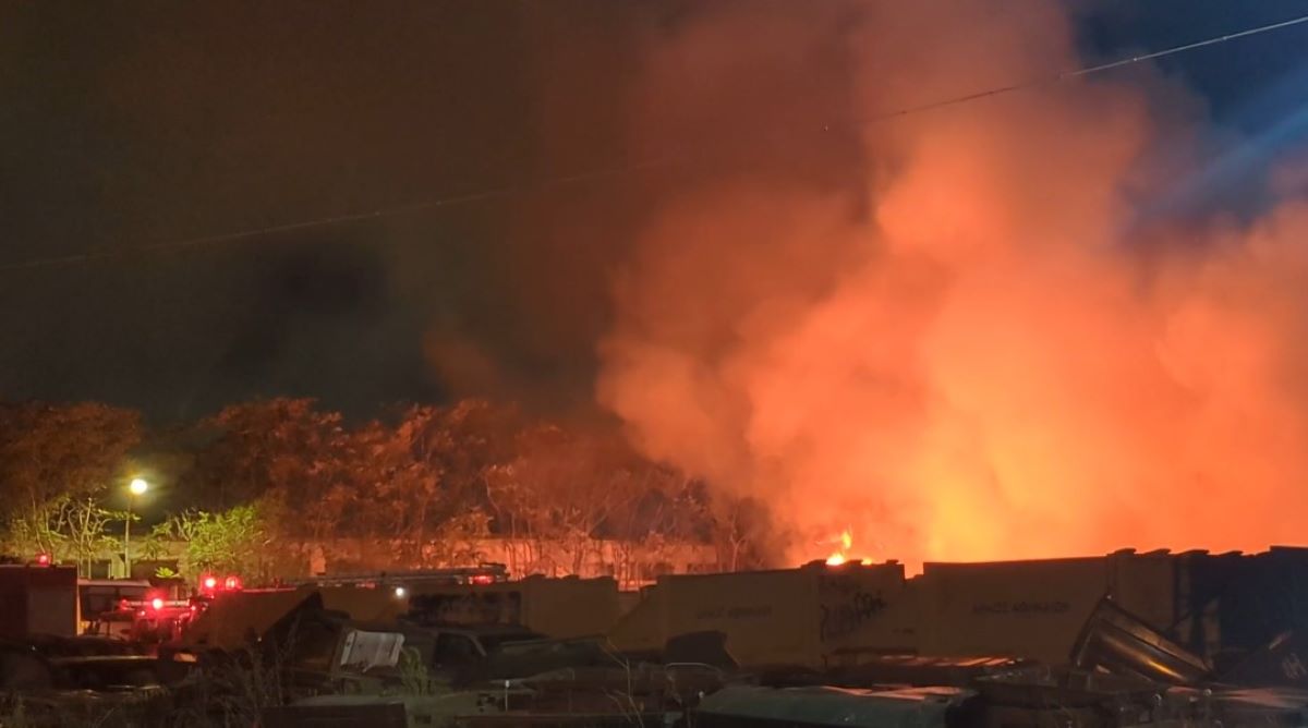 Μεγάλη φωτιά σε χώρο συλλογής απορριμμάτων στον Κολωνό – Ολονύχτια μάχη με τις φλόγες – ΒΙΝΤΕΟ