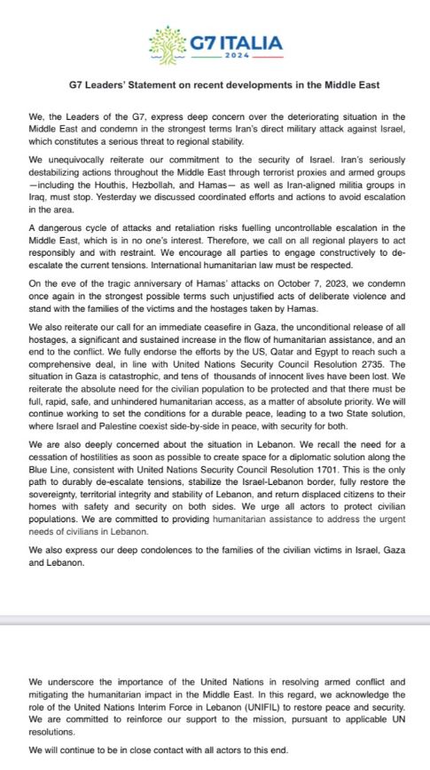 ΑΝΑΚΟΙΝΩΣΗ G7