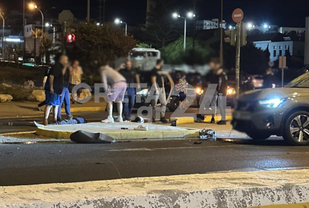 Τροχαίο στο Hράκλειο: Μηχανή συγκρούστηκε με αυτοκίνητο – Σε σοβαρή κατάσταση νοσηλεύεται ο μοτοσικλετιστής