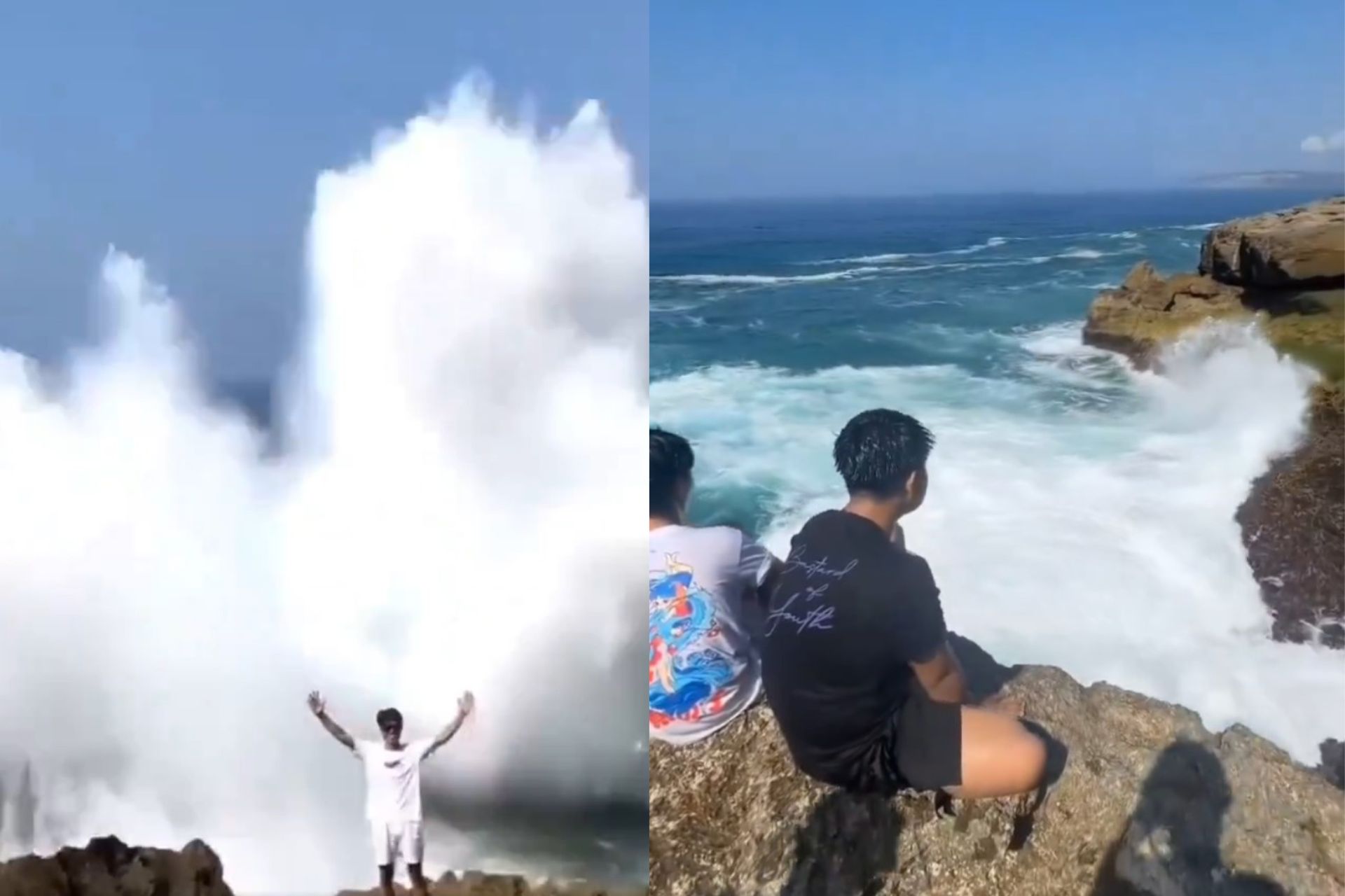 Βίντεο: 20χρονος παρασύρθηκε από γιγαντιαίο κύμα ενώ πόζαρε για φωτογραφία και αγνοείται