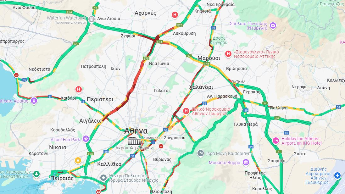 «Τσαγκαροδευτέρα» με κίνηση: Μποτιλιάρισμα στον Κηφισό, καθυστερήσεις στην Αττική Οδό – Δείτε LIVE πού υπάρχουν προβλήματα