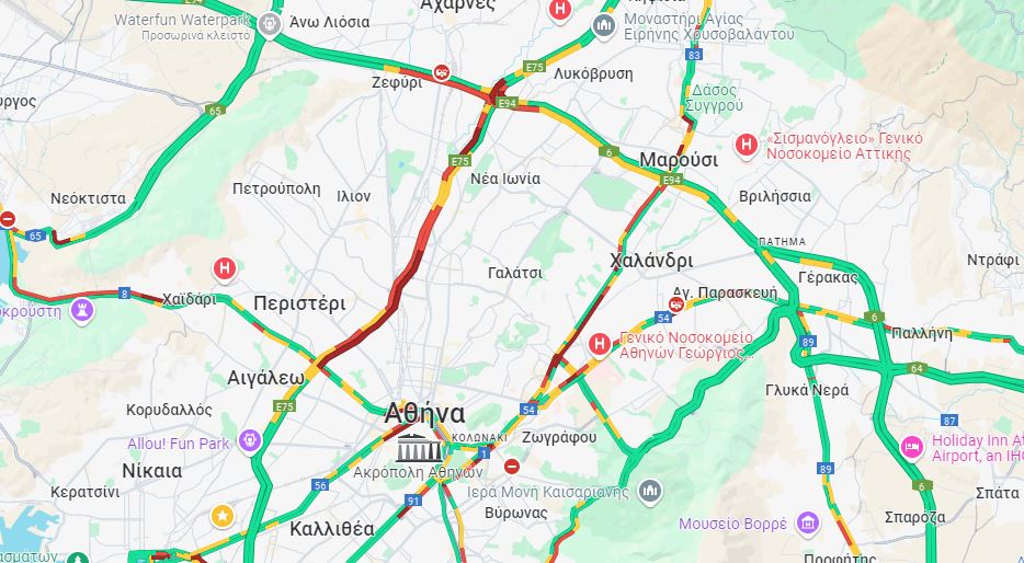 χάρτης κίνησης