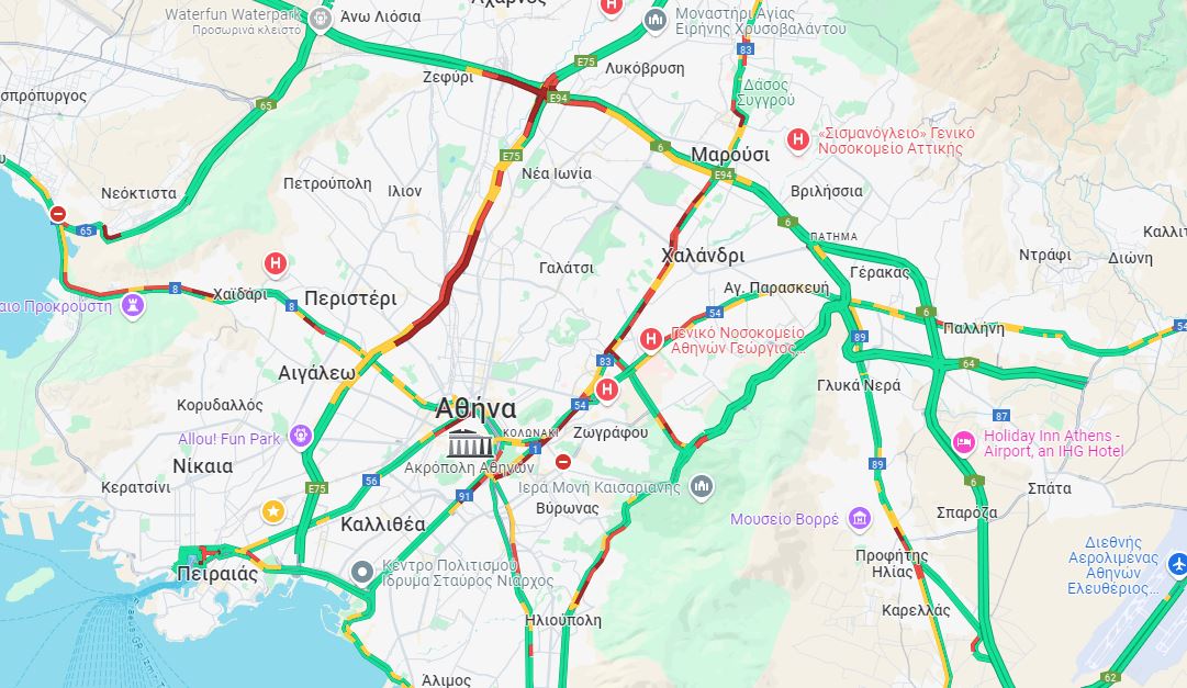 LIVE η κίνηση: Το «αδιαχώρητο» σε Κηφισό και Κηφισίας – Μισάωρες καθυστερήσεις στην Αττική Οδό