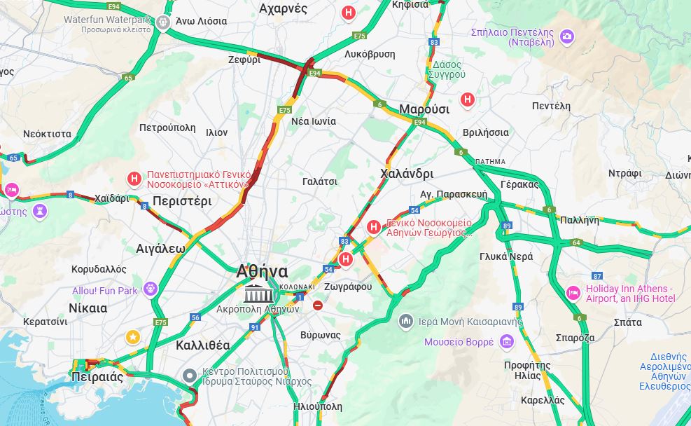 LIVE η κίνηση: «Έμφραγμα» στον Κηφισό και στο λιμάνι του Πειραιά – Καθυστερήσεις στην Αττική Οδό