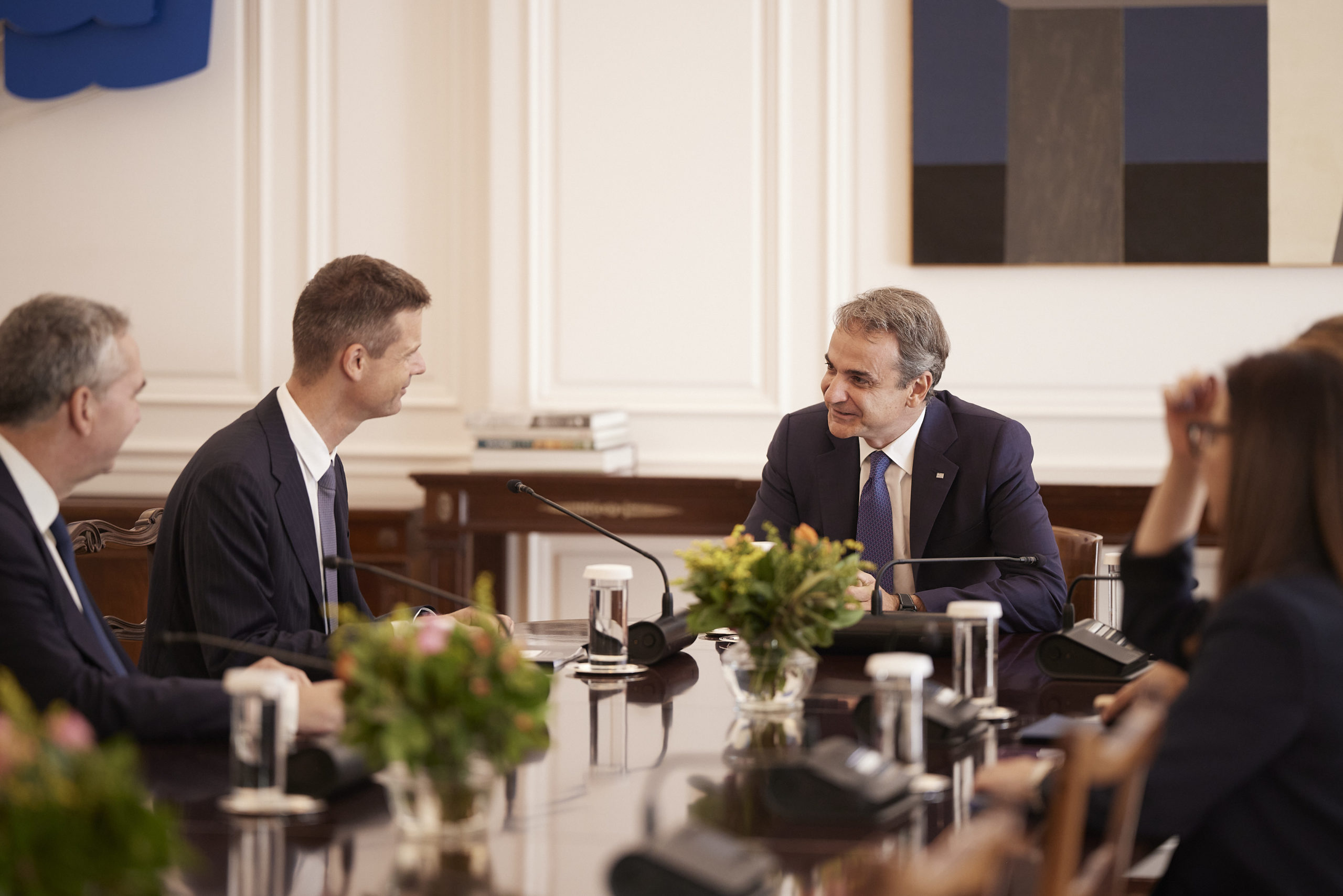 Συνάντηση Κυριάκου Μητσοτάκη με τον νέο Πρόεδρο του Ευρωπαϊκού Δικαστηρίου Ανθρωπίνων Δικαιωμάτων