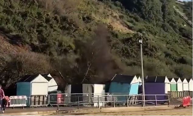 Βίντεο: Κατολίσθηση σε δημοφιλή παραλία – Άνδρας με τον σκύλο του γλίτωσε από θαύμα