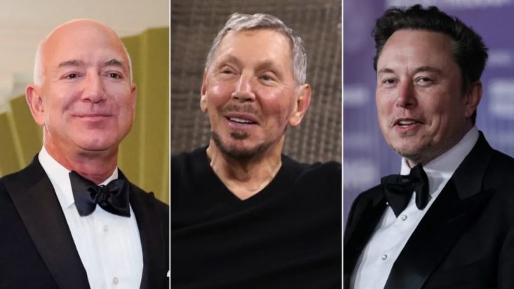 Οι δισεκατομμυριούχοι Τζεφ Μπέζος, Λάρι Έλισον και Έλον Μασκ είδαν τον καθαρό πλούτο τους να αυξάνεται.