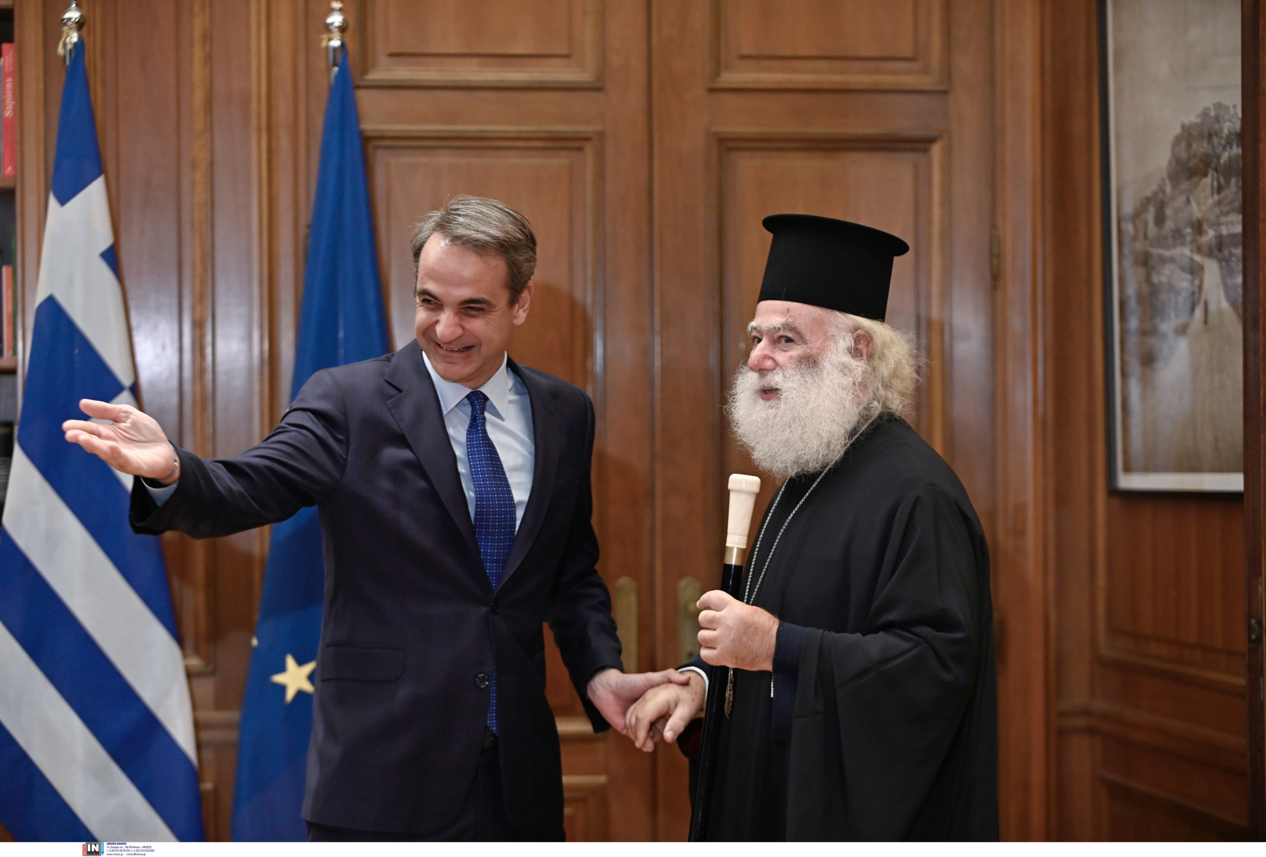 Συνάντηση Κυριάκου Μητσοτάκη με τον Πάπα και Πατριάρχη Αλεξανδρείας και πάσης Αφρικής κ.κ. Θεόδωρο Β’