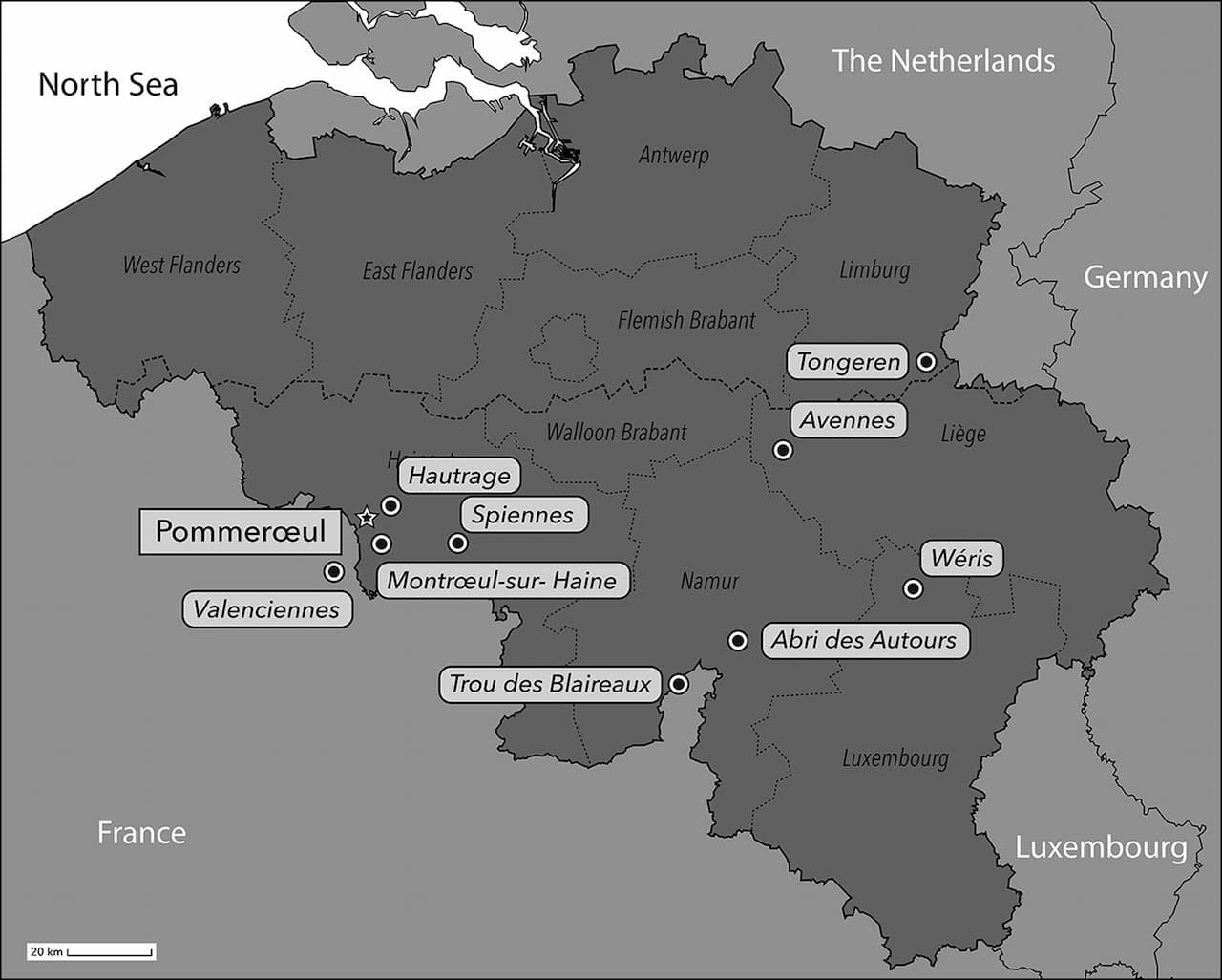 O χάρτης της γαλατό - ρωμαϊκής πόλης Pommerœul. Φωτογραφία: B. Veselka et.