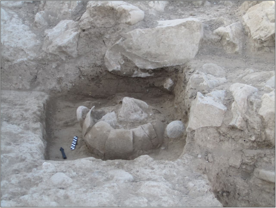 Ο αμφορέας που ανακαλύφθηκε στη Βοιωτία.