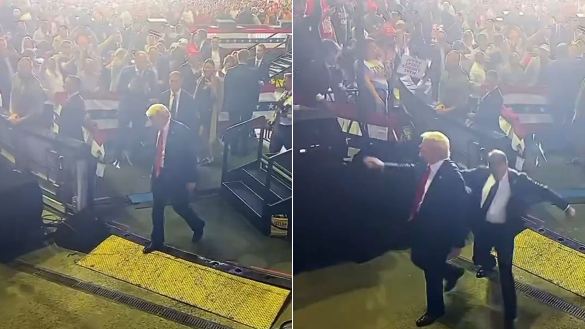 Αμερικανικές εκλογές 2024: Εκτόξευσαν κινητό προς το μέρος του Τραμπ σε ομιλία του – Η αγωνιώδης αντίδραση ενός πράκτορα για να το απομακρύνει