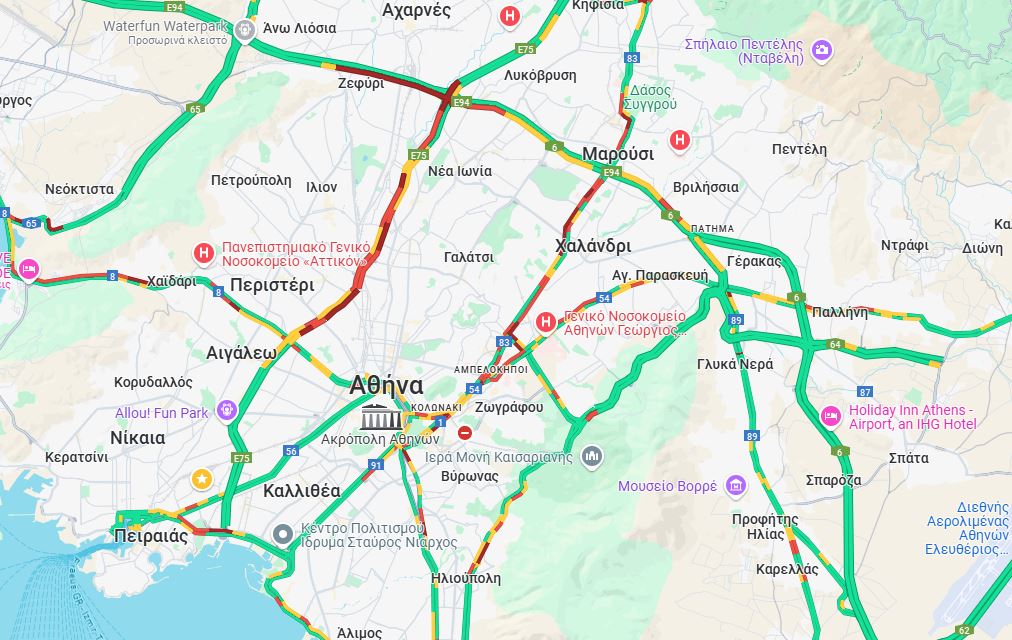 χάρτης κίνησης