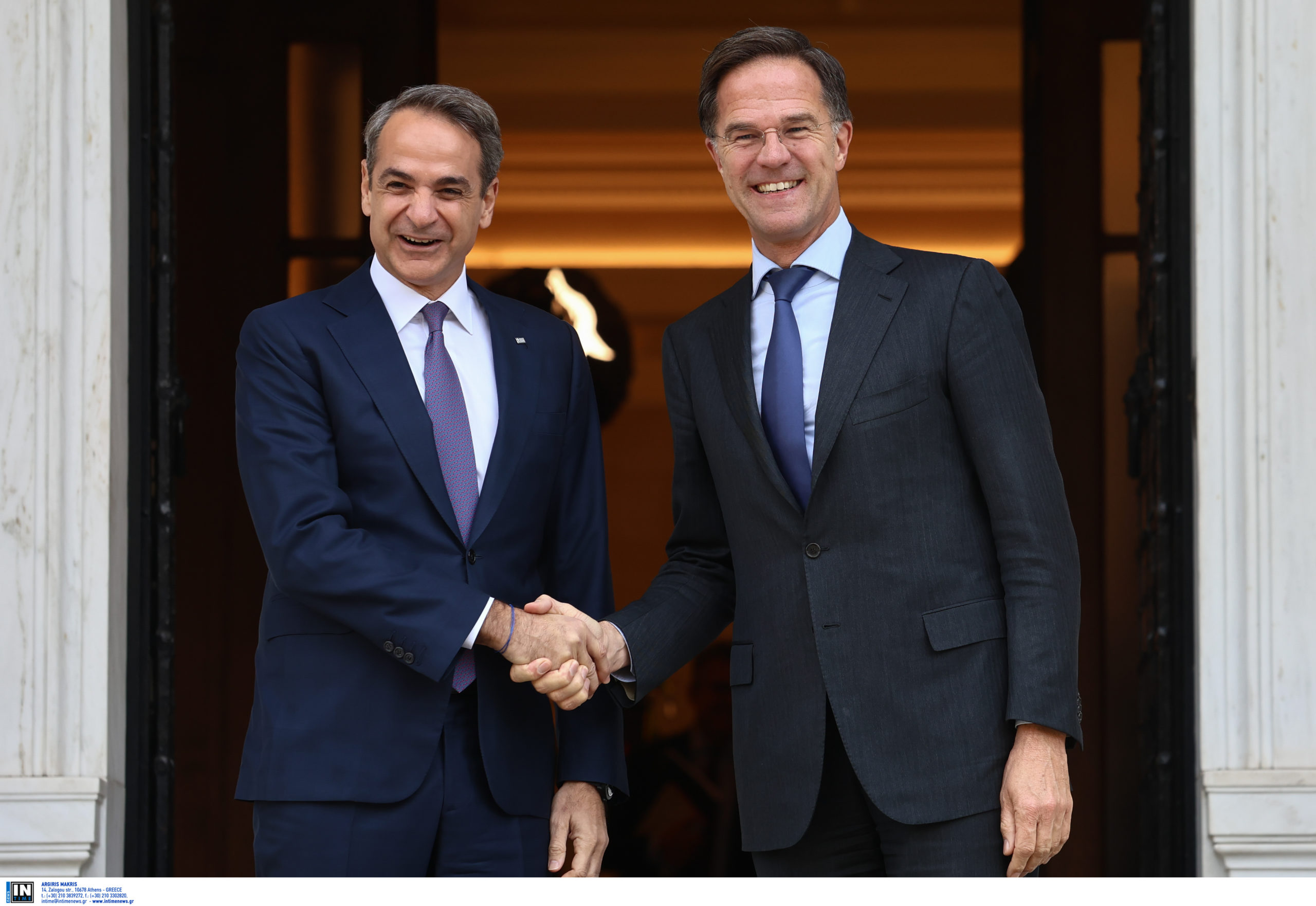 Μαρκ Ρούτε: Στο Μέγαρο Μαξίμου ο Γενικός Γραμματέας του ΝΑΤΟ – Φωτογραφίες από την συνάντηση με τον Κυριάκο Μητσοτάκη