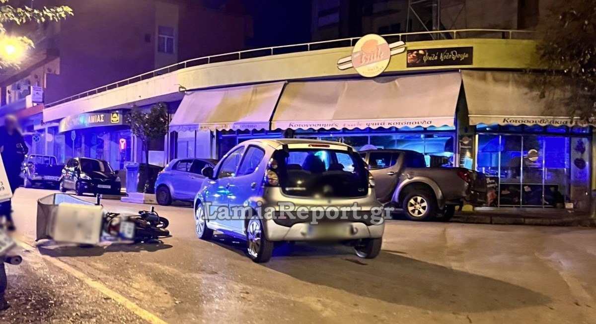 Λαμία: Τροχαίο με διανομέα σε διασταύρωση στο κέντρο της πόλης – ΦΩΤΟ
