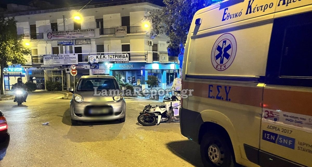 Λαμία: Τροχαίο με διανομέα σε διασταύρωση στο κέντρο της πόλης – ΦΩΤΟ